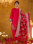 Trendy Pink Pakistani Style Ethnic Kurta Dupatta Set