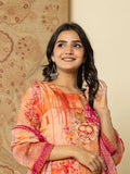 Elegant Pink Floral Embroidered Sequinned Kurta with Trousers & Dupatta Set