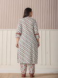 Festive White and Green Plus Size Sequins Kurta Set for an Ethnic Touch
