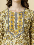 Sophisticated Cream and Brown Sequins Work Kurta Set with a Classy Finish