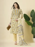 Sophisticated Cream and Brown Sequins Work Kurta Set with a Classy Finish
