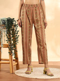 Peach Floral Print Sequins_Work Anarkali Kurta And Trouser With Dupatta Set-Yufta Store-6254SKDPCM