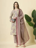 Regal Purple Paisley Print Kurta Set that Brings a Luxe Ethnic Look