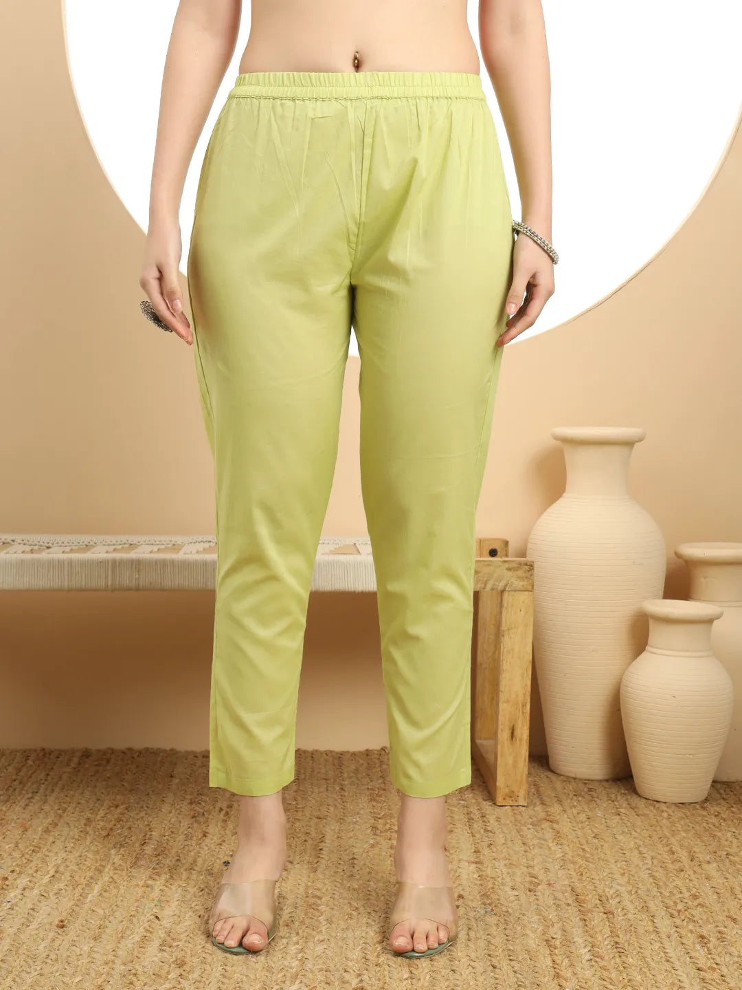 Graceful Green Pure Cotton A-Line Embroidered Kurta Dupatta Set