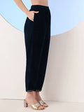 Navy Blue Velvet Zari_Work Kurta Trouser Dupatta Set-Yufta Store-6927SKDNBS