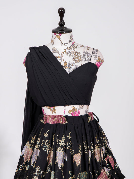 Readymade Black Blouse for Lehenga