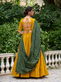 Mustard Color Plain With Gota Patti Cotton Lehenga Choli