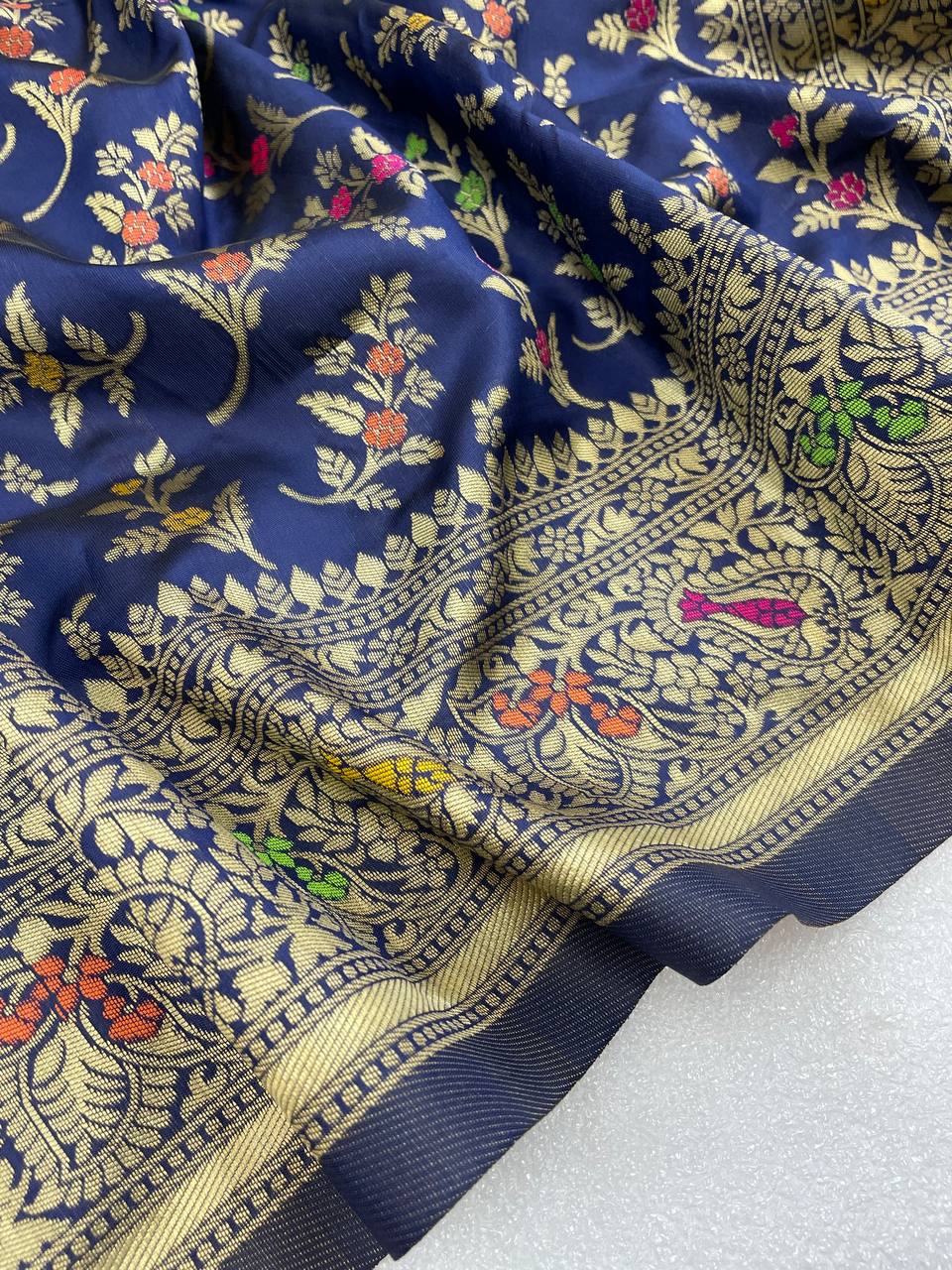 Navy Blue Pure Semi Silk Sarees for Every Occasion