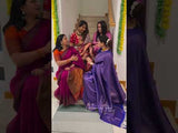 Blue Pure Soft Banarasi Silk Saree with Imbrication Blouse Piece