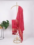 Red Color Digital Print And Lagadi Patta Gaji Silk Dupatta